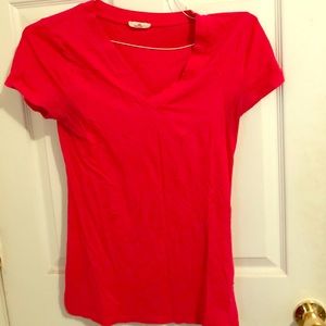Red V-Neck